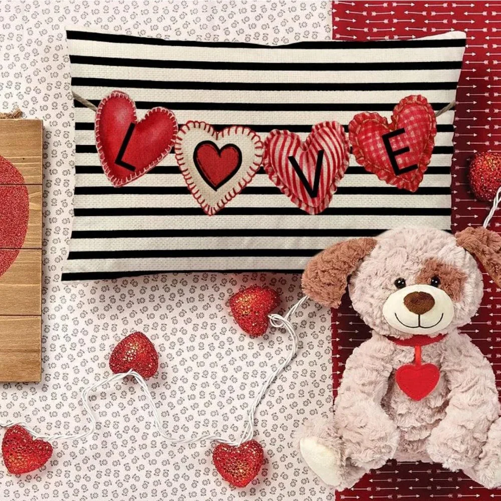 12X20 Inch Valentines Day Pillow Cover